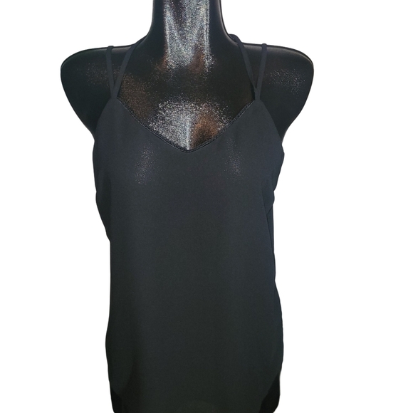 Suzy Shier Black Double Layer Racerback Tank Top M - Picture 1 of 8